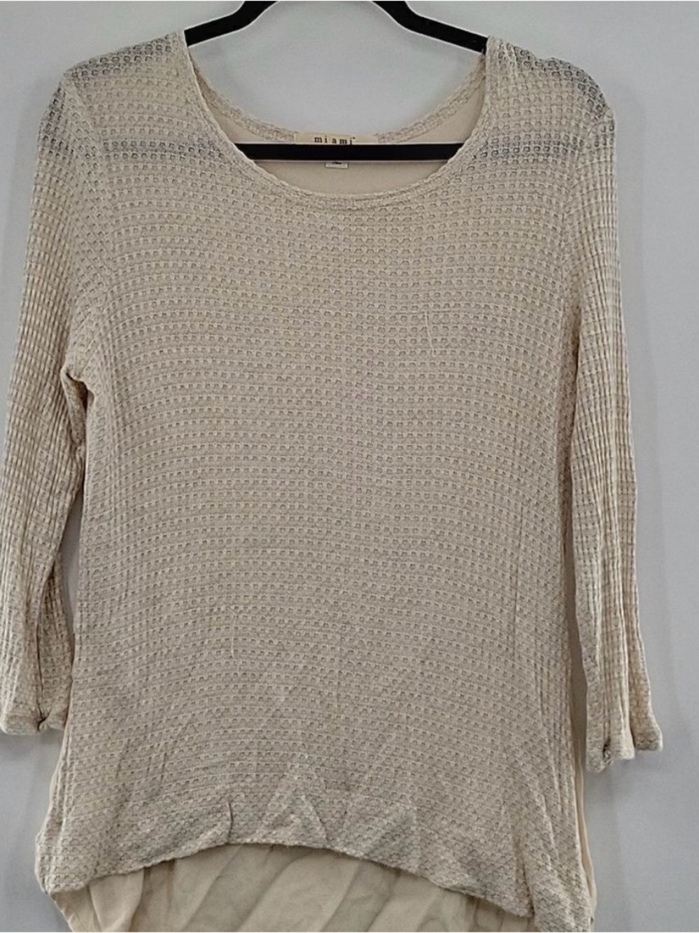 Miami Cream Knit Sweater w/ Blouse size L